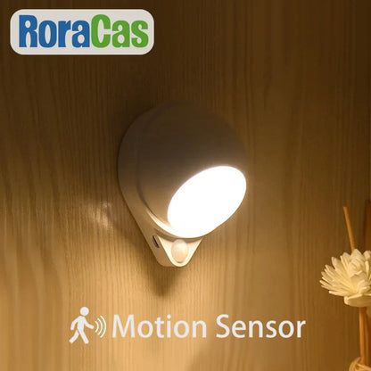 DecorBites™ 360° Rotating Magnet Night Light USB Charging Wall Lamp for Bedroom Closet