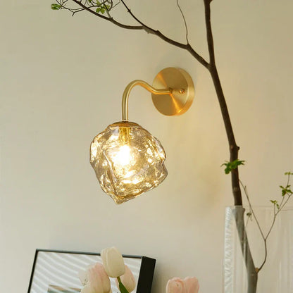 DecorBites™ Grey Glass LED Wall Lamp for Home Decor and Lighting