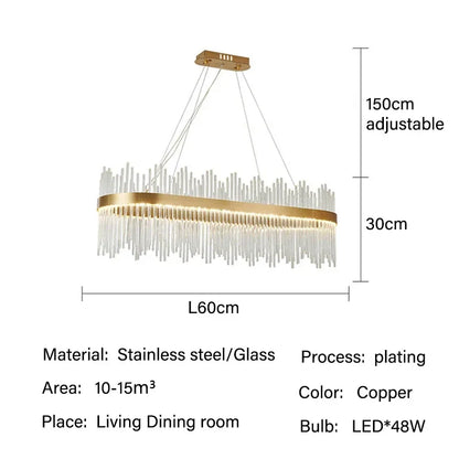 Decorbites™ Glasstab-LED-Hängeleuchter: Elegante Leuchte für die Einrichtung im Wohn-, Ess- und Schlafzimmer
