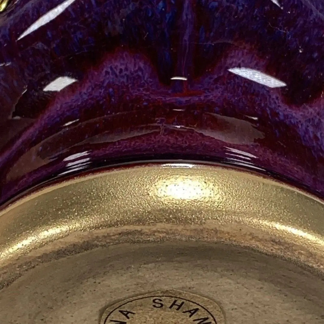 Decorbites™ Jun-Porzellan-Vase mit vergoldeten Einlagen aus Edelsteinen - Chinesische Wohnzimmer-Dekoration