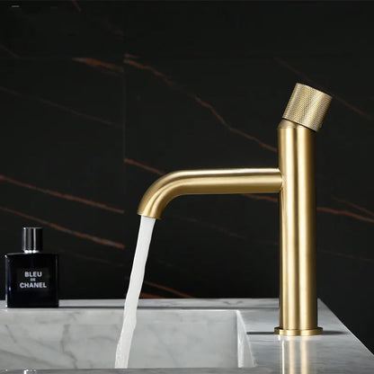 Decorbites™ Gebürsteter Gold Beckenarmatur - Einhebel, Aufsatzmontiert Kalt- und Warmwassermischer