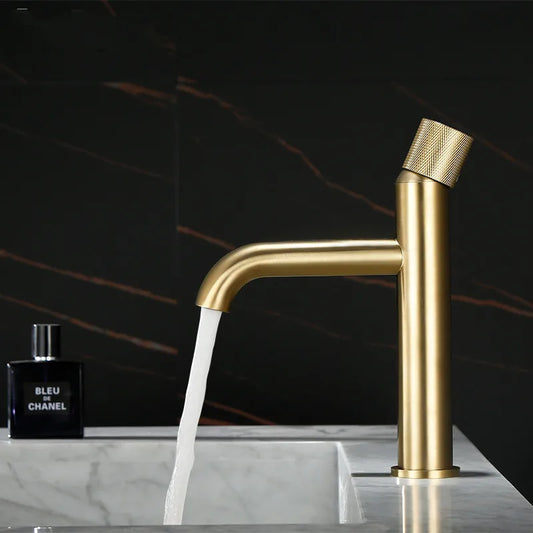 Decorbites™ Gebürsteter Gold Beckenarmatur - Einhebel, Aufsatzmontiert Kalt- und Warmwassermischer