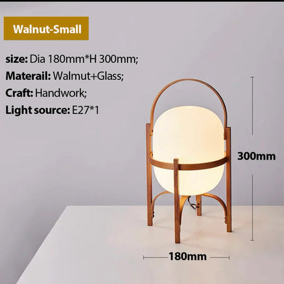 Decorbites™ Japanischer Stil Glas-Tischleuchte mit Holz-/Metallrahmen