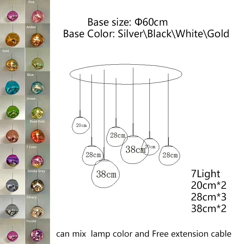 Nordic Lava Acrylic Pendant Light