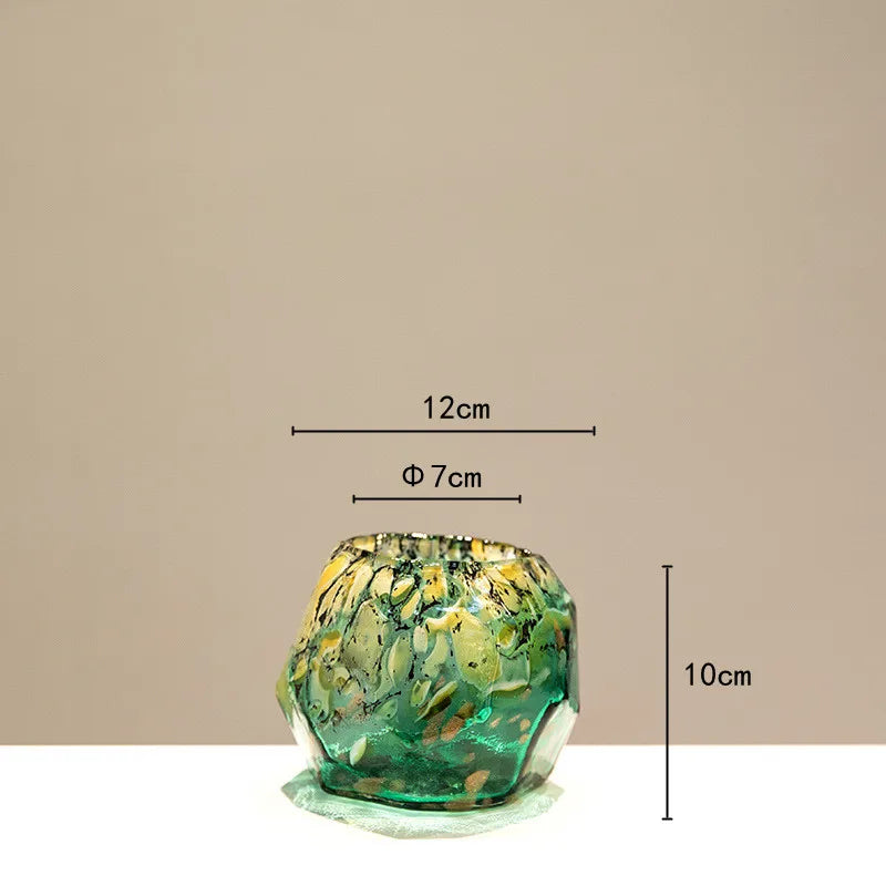 Decorbites™ Verlaufsfarben Schwarze Glas Vase Terrarium Topf Schale Desktop-Organisation Blüten Töpfe