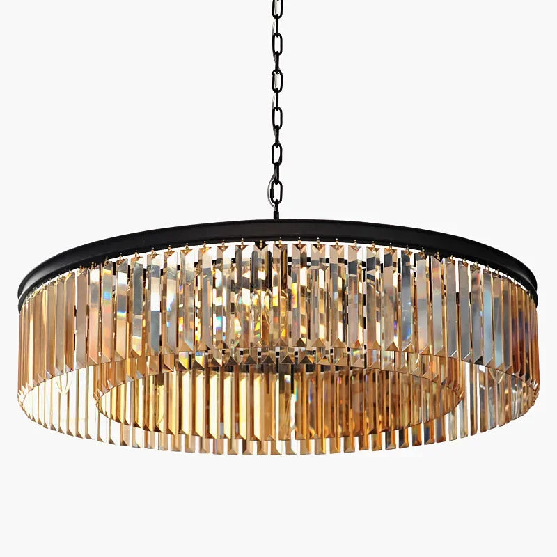 Crystal Gold Black Pendant