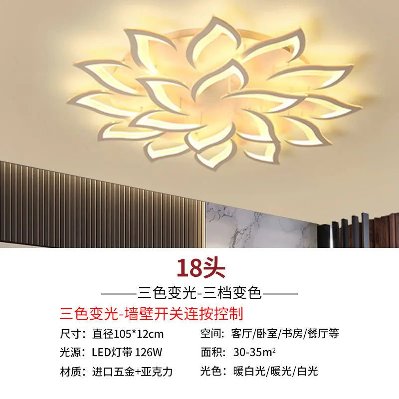 Modern Lotus LED Chandelier