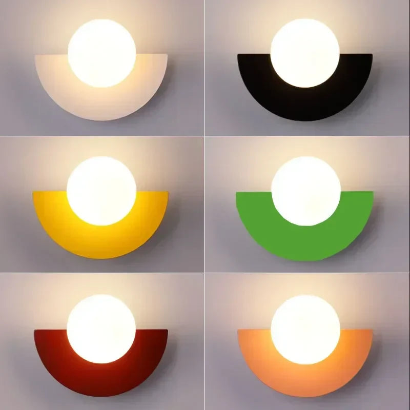 DecorBites™ Glass Ball LED Wall Lamp for Bedroom, Living Room, Study - Simple & Elegant
