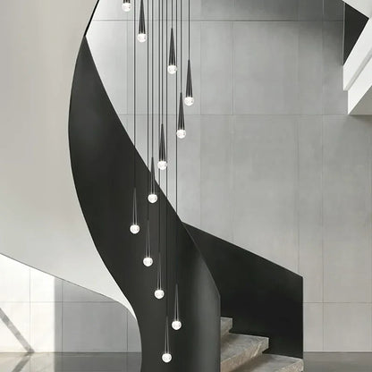 Decorbites™ Kristall-LED-Treppen-Kronleuchter: Luxuriöse lange Treppenbeleuchtung mit kreativem Inseldesign