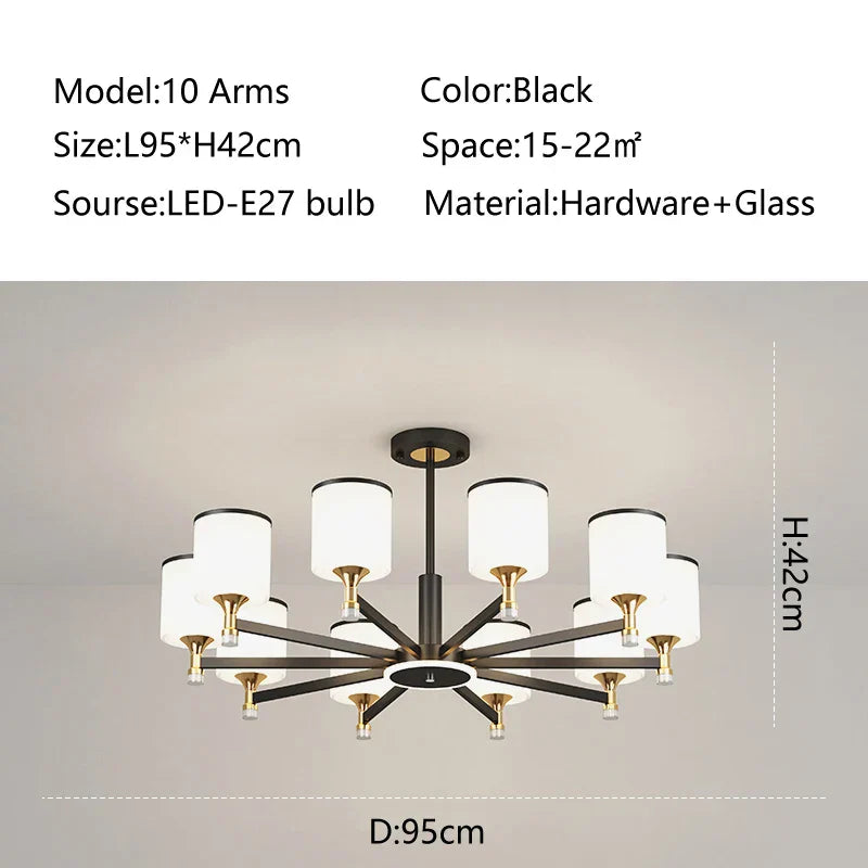 Decorbites™ Glasleuchter: Nordisch moderner LED-Hängeleuchter für Wohnzimmer und Schlafzimmer
