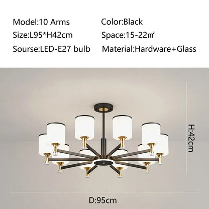 Decorbites™ Glasleuchter: Nordisch moderner LED-Hängeleuchter für Wohnzimmer und Schlafzimmer