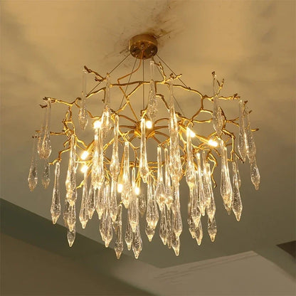 Decorbites™ Kristall-Wassertropfen-LED-Kronleuchter: Modernes Luxus-Zweigen-Design für Wohn- und Esszimmer