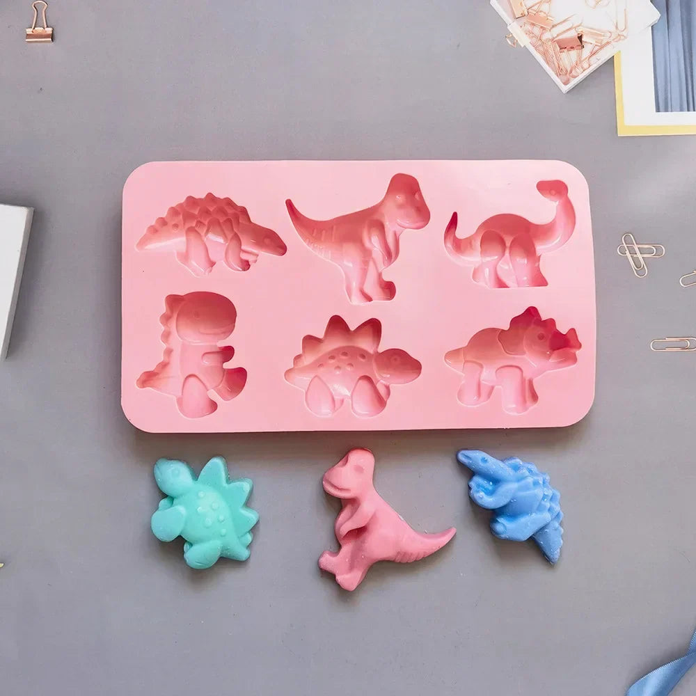 Decorbites™ Dino-Silikon-Kuchenform: Backen, Süßigkeitenherstellung, Seifenherstellung, Kerzenherstellung, Cupcake-Dekoration