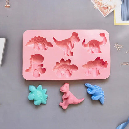 Decorbites™ Dino-Silikon-Kuchenform: Backen, Süßigkeitenherstellung, Seifenherstellung, Kerzenherstellung, Cupcake-Dekoration