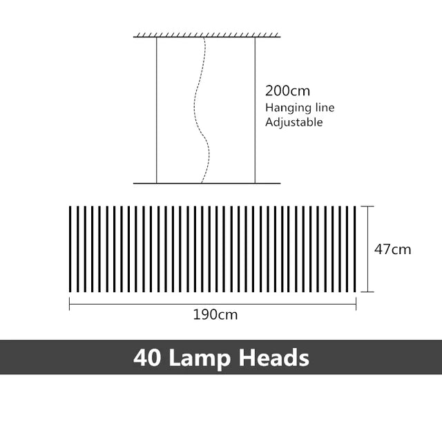 DecorBites™ LED Wave Pendant Chandeliers for Living Dining Room Restaurant