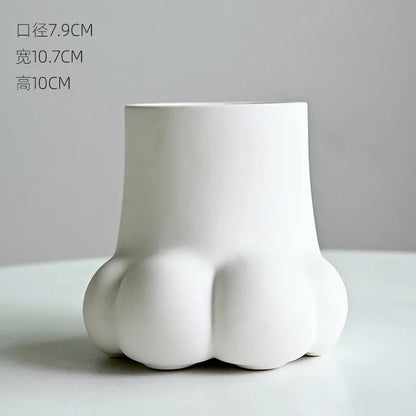 Decorbites™ Süße Cartoon-Katzenkrallen-Keramikvase zur Hausherstellung