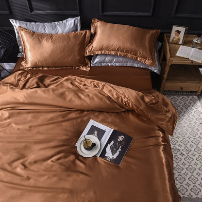 Decorbites™ Ice Rayon Satin Bettwäsche-Set: Kühlend, weich, sommerlicher Komfort für Einzel- bis Doppelbett