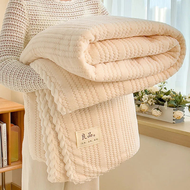 Decorbites™ Doppelseitige Jacquard-Milchsamt-Decke - Winterwarme Sofabezug
