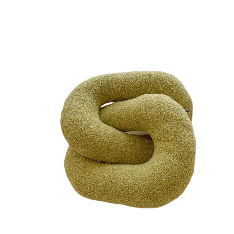 Grey Knotted Cushion Pillow