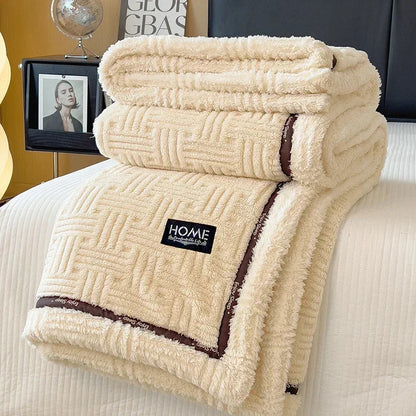 DecorBites™ Fluffy Fleece Blanket for Bed Sofa Cover Glade Cozy Warmth Blanket