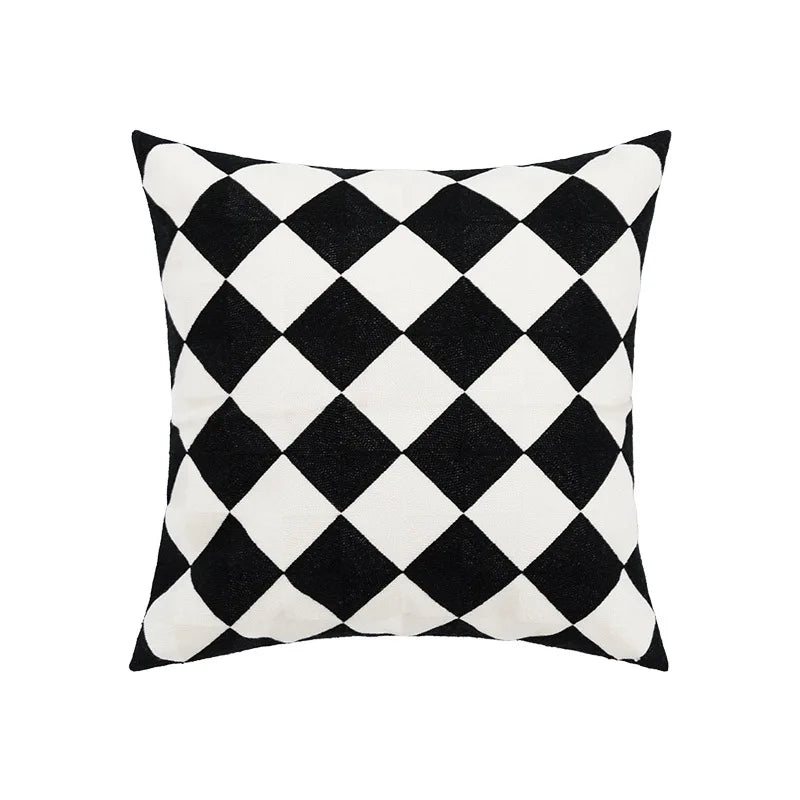 Decorbites™ Daisy Gelb Blumen Geometrisches Kissenbezug - Weiches Gemütliches Stickerei für das Wohnzimmer