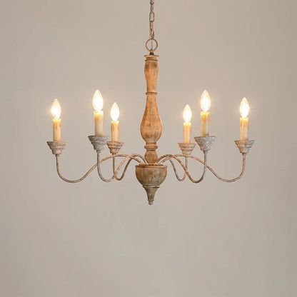 Decorbites™ Französischer Vintage-Holz-Lüster für Wohnzimmer, Esszimmer und Schlafzimmer