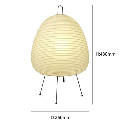 Decorbites™ Japanischer Stil Reispapier-Schreibtischlampe für Heimdekoration, E27-Beleuchtung für Schlafzimmer & Arbeitszimmer