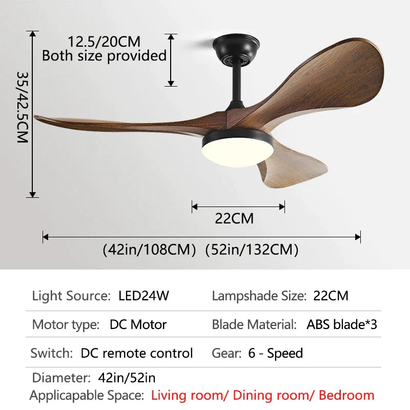 Decorbites™ 132 cm moderne LED-Deckenleuchte mit starkem Luftstrom und leisem Betrieb