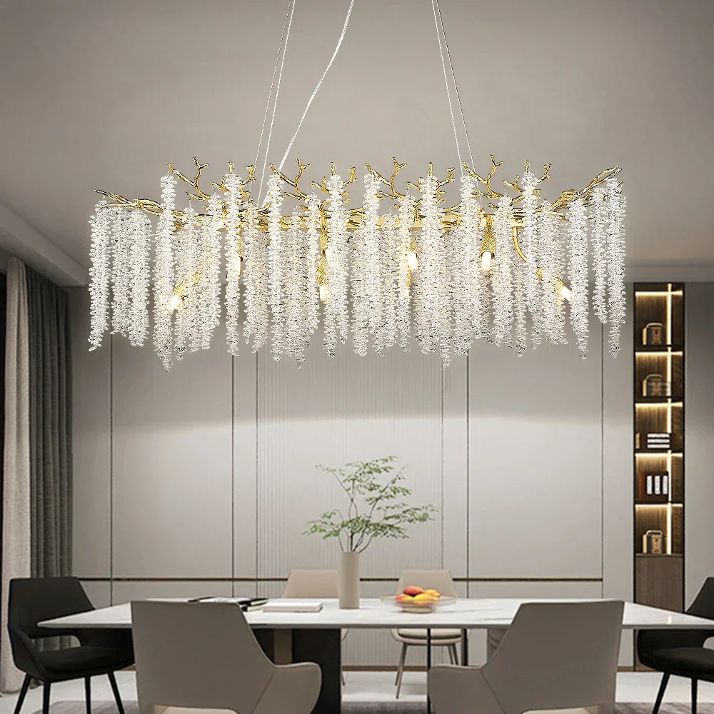 Decorbites™ Kristall-Metall-Kronleuchter: Elegante Luxus-Hängeleuchte für die Dekoration von Zuhause und Hotel