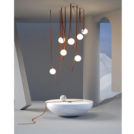 Decorbites™ Duplex Wabi Sabi Designer-Villa-Gürtel-Wohnzimmer-Kronleuchter Nordisches Deckenlicht