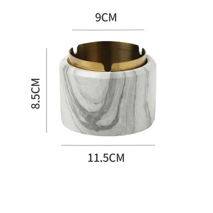 DecorBites™ Gold Plated Marble Texture Ashtray - Smoking Accessories Weed Tray