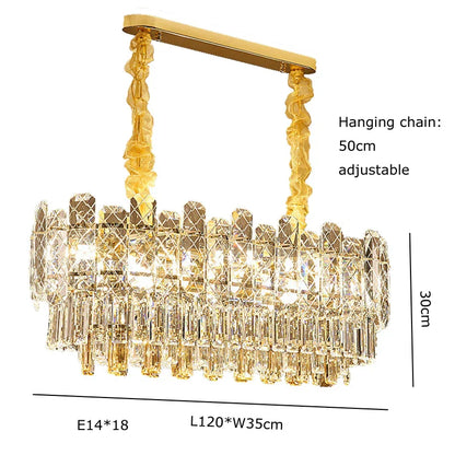 Decorbites™ Gold-Luster-Kronleuchter LED-Kristallleuchte – Postmoderne Luxus-Hängeleuchte