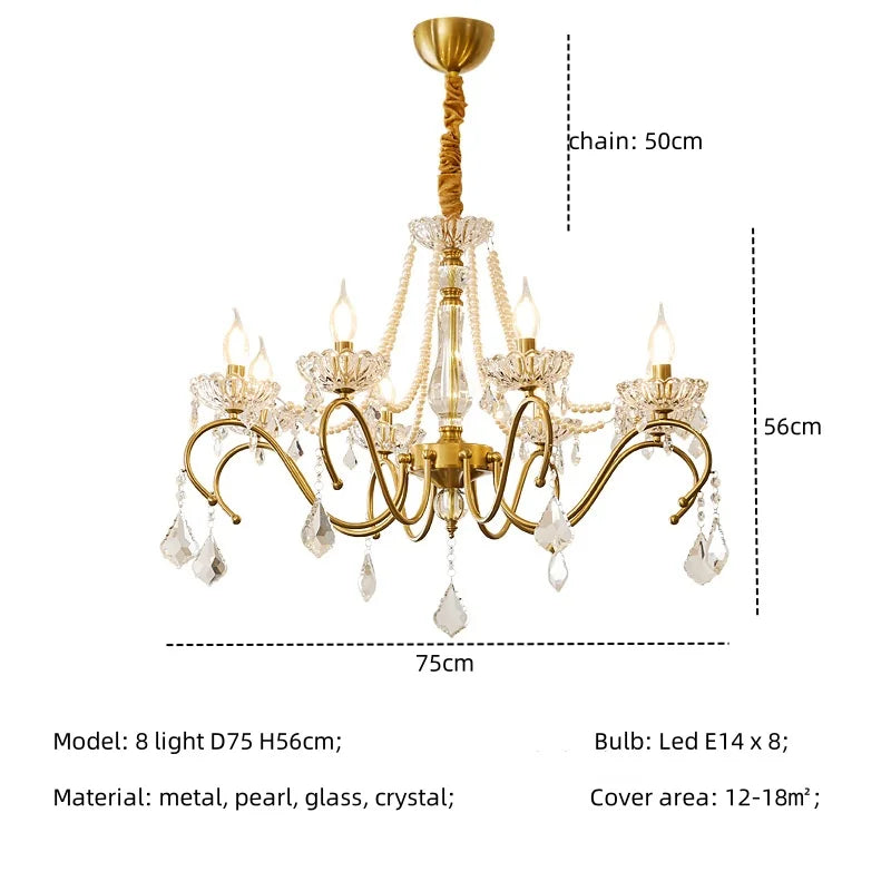 Decorbites™ Kristall-LED-Kronleuchter Wohnzimmer Luxusbeleuchtung E14 Hänge-Lampen