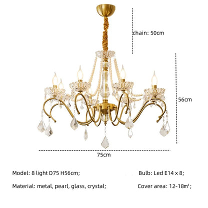 Decorbites™ Kristall-LED-Kronleuchter Wohnzimmer Luxusbeleuchtung E14 Hänge-Lampen