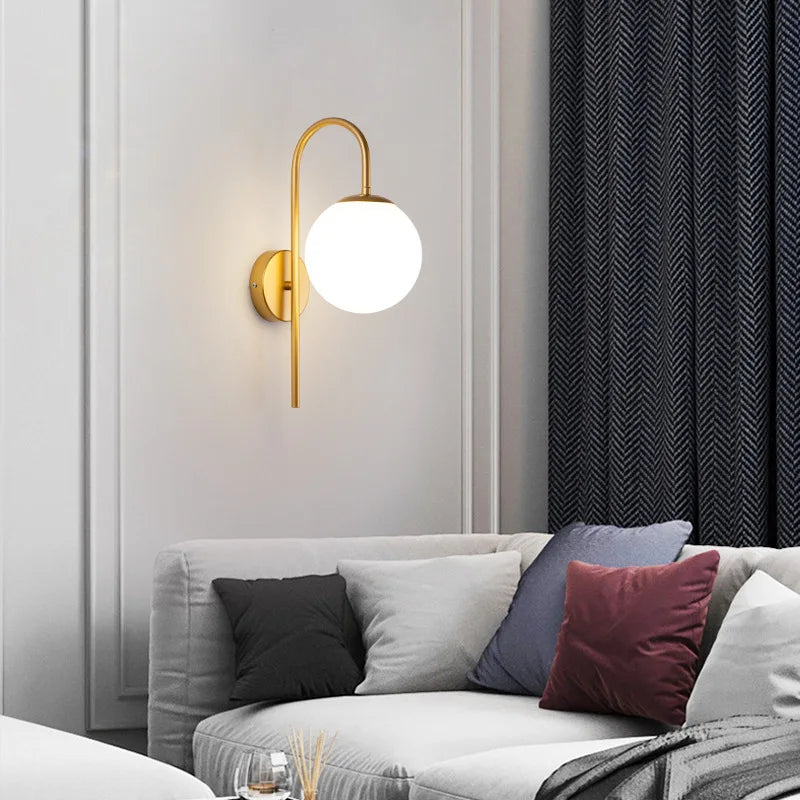 DecorBites™ Glass Ball LED Wall Light for Living Room Bedroom Staircase Corridor