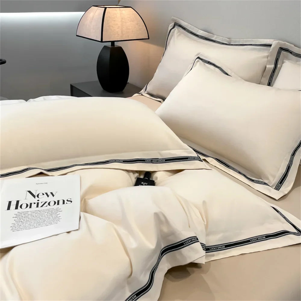 Decorbites™ Ägyptische Baumwoll-Bettwäsche-Set Queen King Größe Einheitsfarbe