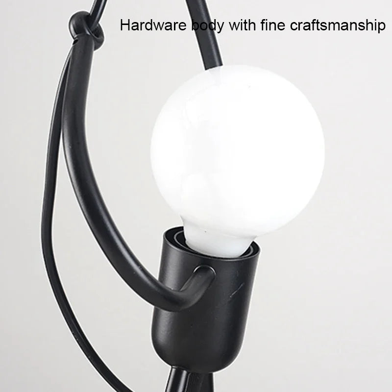 Decorbites™ Kleiner Mann Eisen Anhängerlampe - Vintage LED Hängelampe für die Hausdekoration