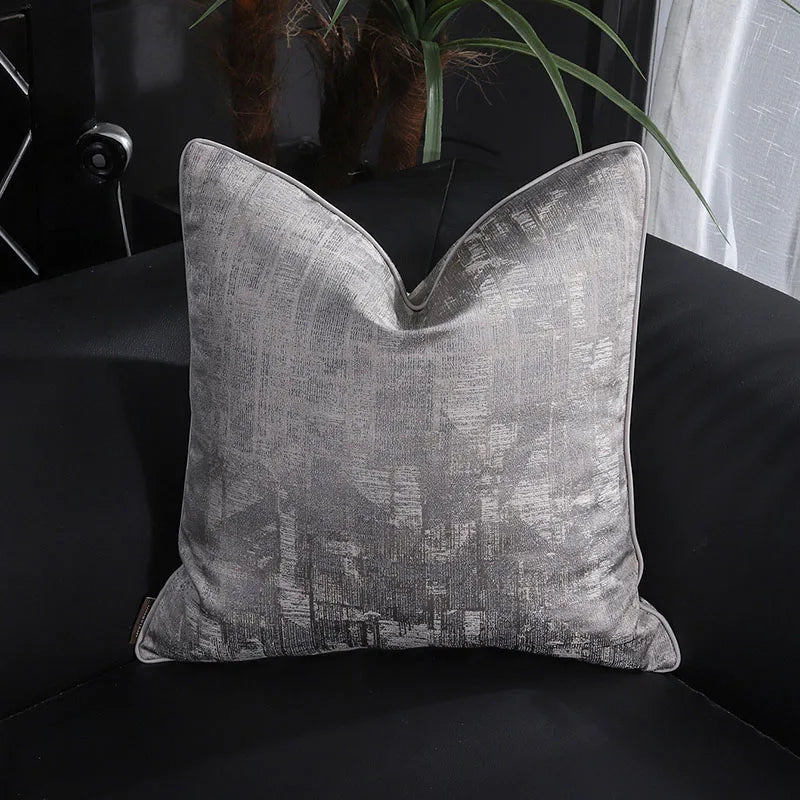 DecorBites™ Frosted Gold Satin Lumbar Pillow Covers - Luxe Sofa Cushion Cases