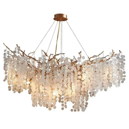 Decorbites™ Trauben-Kristall-Leuchter: Luxuriöse goldene Kupfer-Hängeleuchte für Wohnzimmer und Schlafzimmer