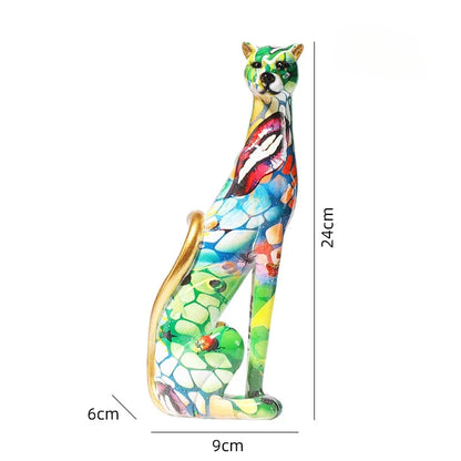 Decorbites™ Leopard-Resin-Skulptur – Dekoration für das Home-Office & Geschenk