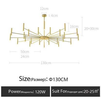 DecorBites™ LED Chandelier: Modern Nordic Design for Living Room, Bedroom, Office, Study - Home Décor Lighting