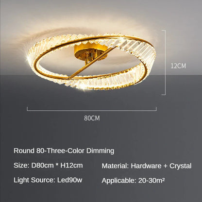 DecorBites™ Crystal LED Chandelier Lamps: Modern Luxury Ceiling Lights for Bedroom & Living Room