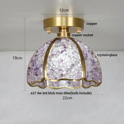DecorBites™ Glass Crystal Ceiling Light Fixture Modern Nordic Design