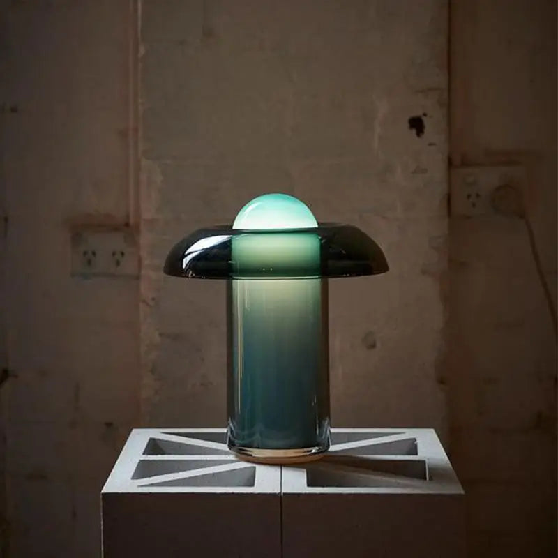 DecorBites™ Green Glass Desk Lamp for Nordic Style Living Room and Bedroom Decor