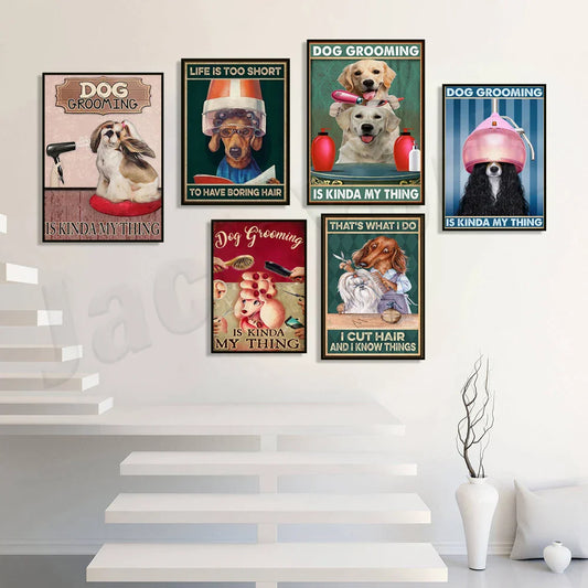 Decorbites™ Hunde-Pflege-Plakat: Lustige Hunde-Pflege-Geschenke für Hunde-Mütter