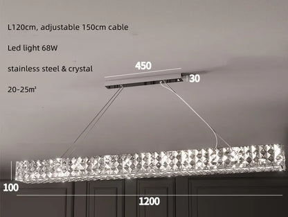 DecorBites™ Crystal LED Chandelier - Modern Luxe Living Room Lighting