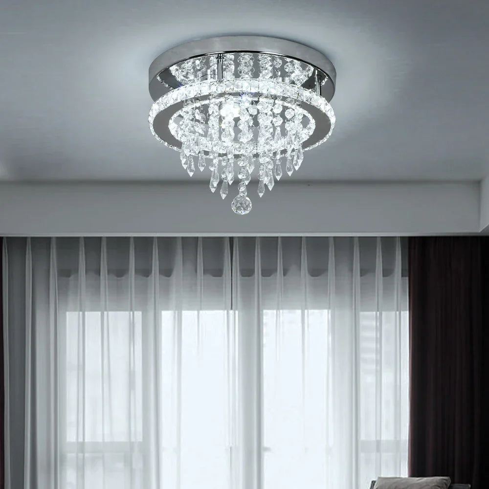 Decorbites™ Kristall-LED-Deckenleuchter: Fernbedienbares Dimmbare Rundleuchte für Luxuriöse Heimdekoration