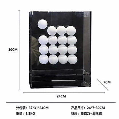DecorBites™ Geometric Abstract Acrylic Ball Ornament in Decorative Painting Frame