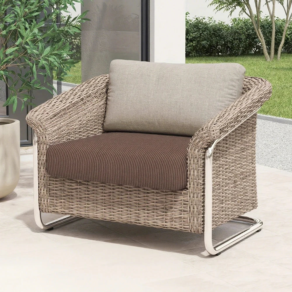 Striped Jacquard Patio Sofa Cover Elastic Luxury Fabric Sofa Seat Cushion Case Home Decor Thick Dustproof Outdoor Sofa Slipcover