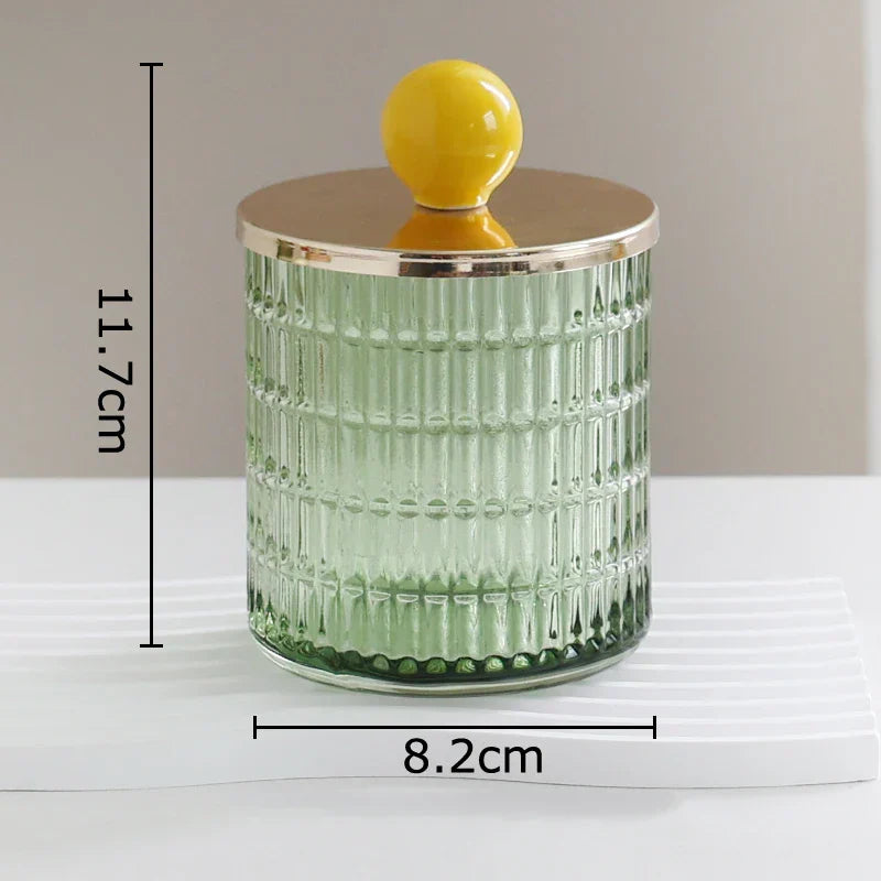 Decorbites™ Glas-Teedose Süßigkeitenpot Keramikball Dekoratives Aufbewahrungsglas